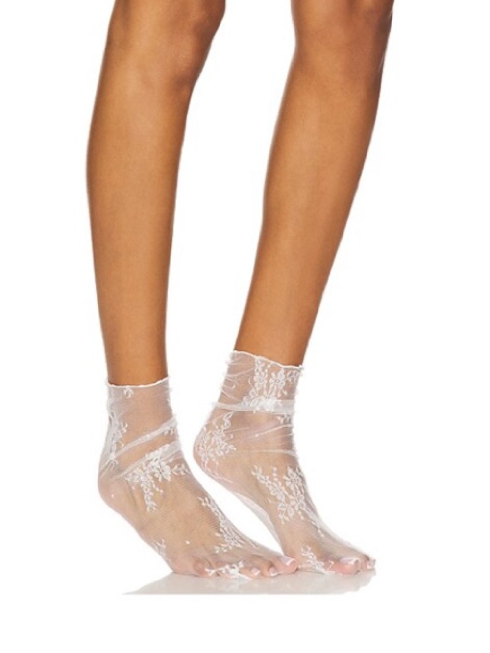 3 Pairs of MeMoi Lace Slouch Socks - Black & White